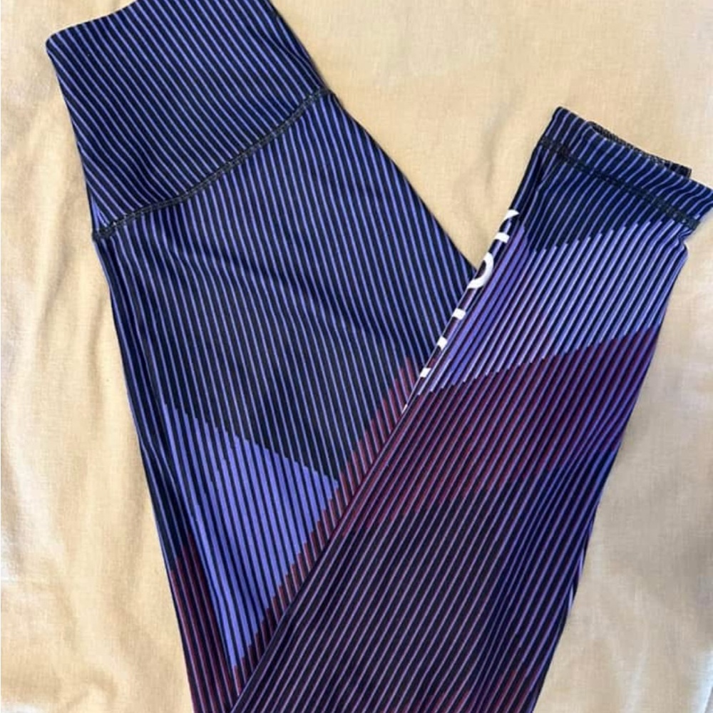 Striped Purple and Blue Leggings